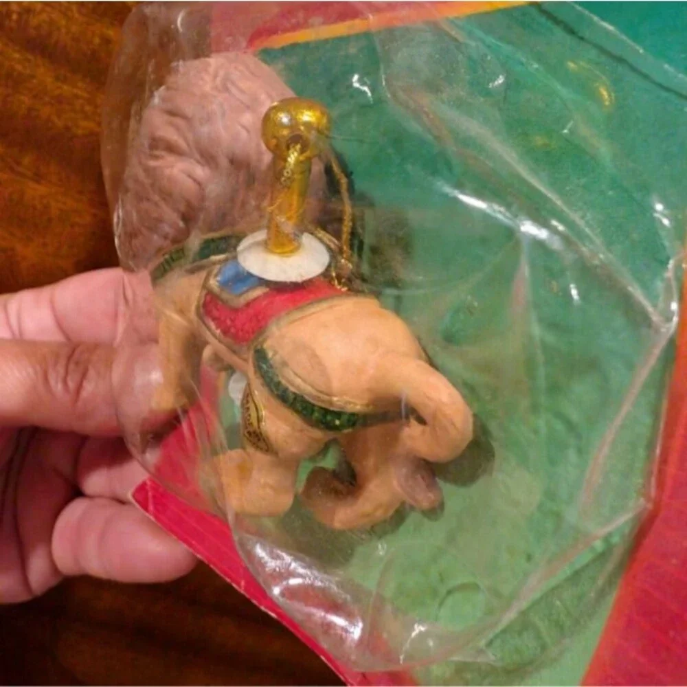 Lion Carousel Ornament Christmas Tree Vintage Porcelain